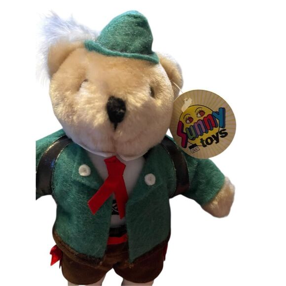 New Sunny Toys Kids Multicolor Boy Girl Teddy Bear German Outfit Plushy Set 9" - Picture 5 of 12